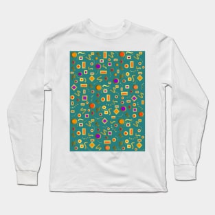 Retro Mod Shapes Long Sleeve T-Shirt